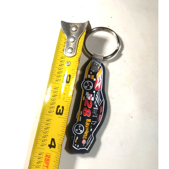 Vintage Rubber Number 28 Havoline Car Racing Keychain - Picture 6 of 6
